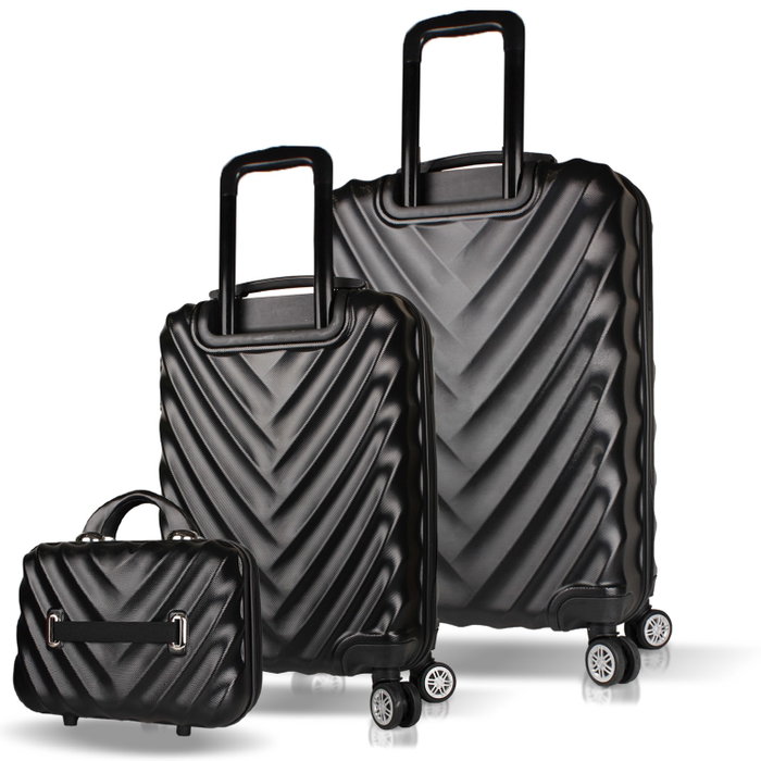 Zoozie Bags Juego de Maletas de 3 Piezas Negro